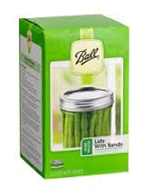 Product Cover Ball Wide Mouth Canning/Mason jar, LIDS & Bands (Rings),12 lids and 12 Bands or 1 Dozen. Combined with One (1 Cap only) Ball Wide Plastic Storage Cap.