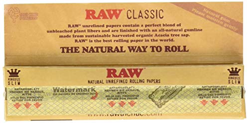 Product Cover Raw Classic King Size Slim Rolling Paper 5 Packs