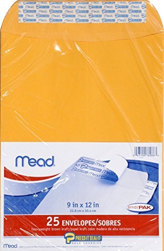 Product Cover Mead Press-It Seal-It Envelopes, 9 x 12 Inch, Office Pack 50 Count (76086)