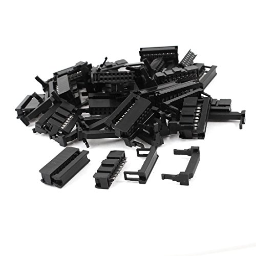 Product Cover uxcell 25 Pcs FC-16P 2x8 Pin Female Header IDC Cable Connector 2.54mm Pitch