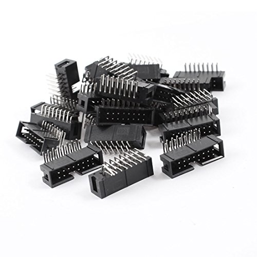 Product Cover uxcell 25Pcs 2x8 Pins 2.54mm Pitch Right Angle Connector Pin IDC Box Headers