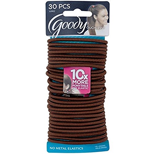 Product Cover Goody Ouchless No Metal Elastics, Chocolate Cake, 30-Count