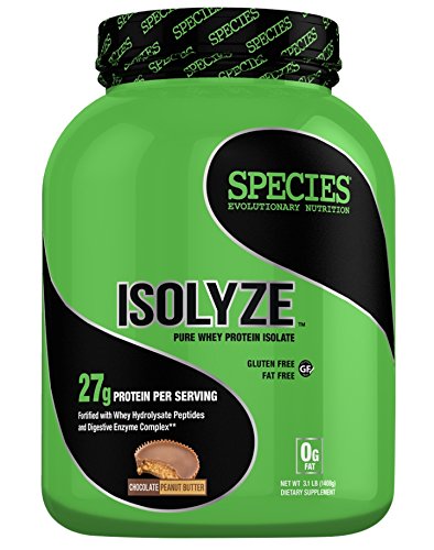 Product Cover Species Nutrition Isolyze Peanut Butter Supplement, Chocolate, 3.1 Pound