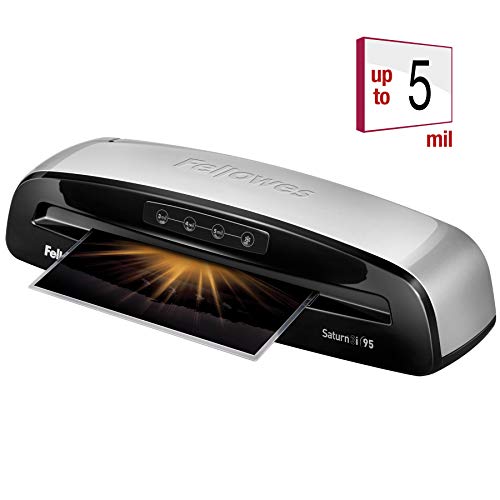 Product Cover Fellowes Laminator Saturn3i 95, 9.5 inch, Rapid 1 Minute Warm-up Laminating Machine, with Laminating Pouches Kit (5735801)