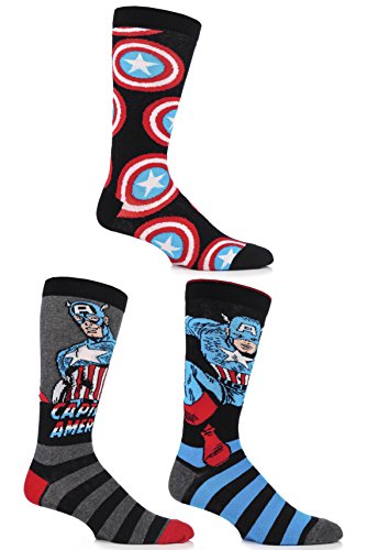 Product Cover SockShop Kids' 3 Pair Marvel Captain America Mix Cotton Socks