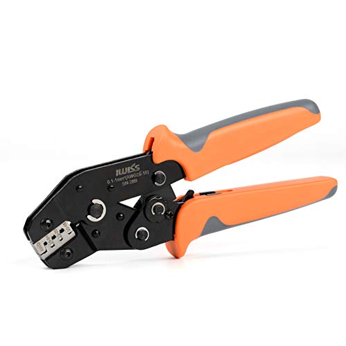 Product Cover IWISS Crimping Tools for Dupont Professional Pin Compression Ratcheting Modular Insulated Terminal Crimper Pin 2.54mm 3.96mm 28-18AWG 0.1-1.0mm2 with Wire-Electrode Cutting Die