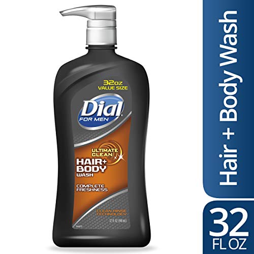Product Cover Dial for Men Hair + Body Wash, Ultimate Clean, 32 Fluid Ounces