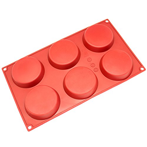 Product Cover Freshware SM-116RD 6-Cavity Silicone Mini Disc Cake, Pie, Custard, Tart and Resin Coaster Mold