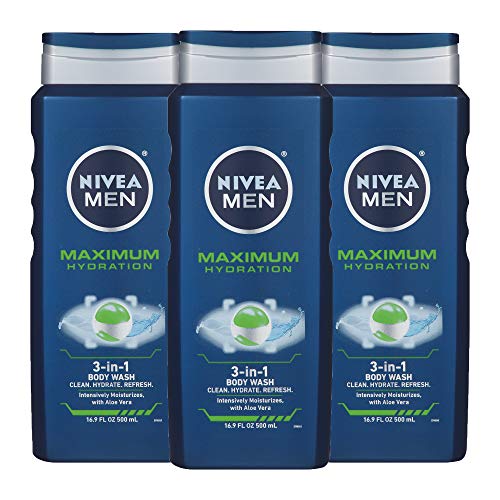 Product Cover NIVEA Men Maximum Hydration 3 in 1 Body Wash 16.9 Fluid Ounce (Pack of 3)
