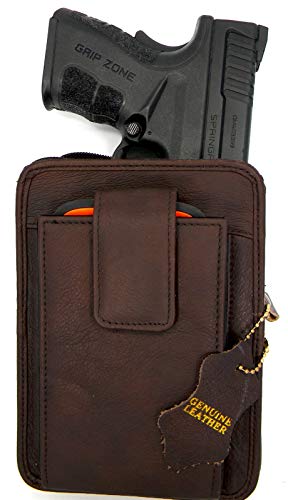 Product Cover Roma Leathers Belt Pistol Concealed Carry Pack (Brown, 5.5