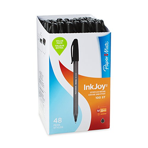 Product Cover Paper Mate InkJoy 100ST Ballpoint Pen, Capped, Black, 48-Pack (1921069)