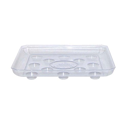 Product Cover Curtis Wagner ARETT_C15 SQDS1000_1PK_1.44_25CS 710473473170 CWP SQDS-1000 Heavy Gauge Footed Square Carpet Saver Saucer, 10-Inch b, 10 Inches, Clear