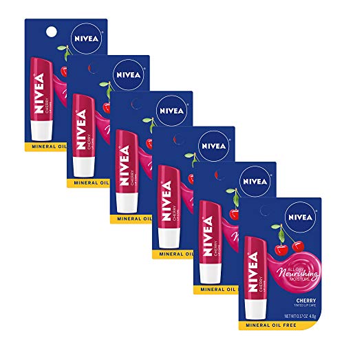 Product Cover NIVEA Cherry Lip Care - Tinted Red for Beautiful, Moisturized Lips - .17 oz. Stick (Pack of 6)