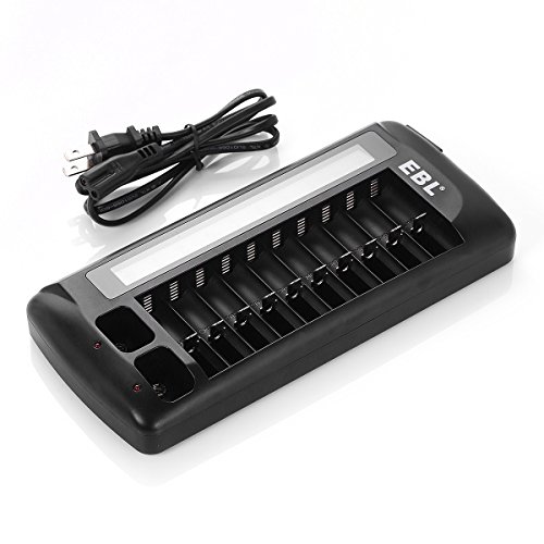 Product Cover EBL 12 Bay LCD AA AAA 9V Battery Charger for Rechargeable Batteries