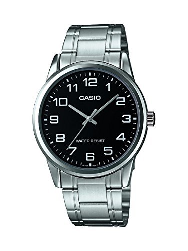 Product Cover Casio #MTP-V001D-1B Men's Standard Stainless Steel Easy Reader Black Dial Watch