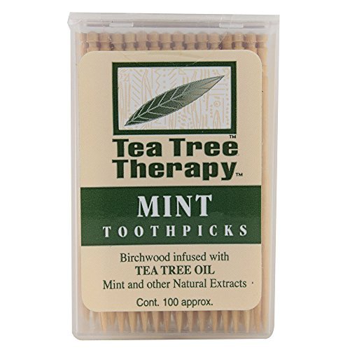 Product Cover Tea Tree Therapy - Tea Tree & Menthol Toothpicks 100-count (Pack of 6)