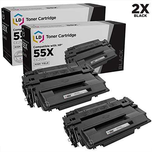 Product Cover LD Compatible Toner Cartridge Replacement for HP 55X CE255X High Yield (Black, 2-Pack)