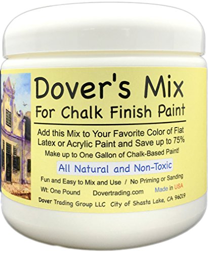 Product Cover Chalk Finish Paint Mix by Dover's - Add to Any Color of Flat Latex or Acrylic Paint to Make up to 1 Gallon of Inexpensive Chalk Furniture Paint - All Natural and Non-Toxic