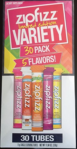 Product Cover Zipfizz Limited Edition Variety 30 Pack, 5 Flavors! Nt Wt 11.64 Oz (330g)