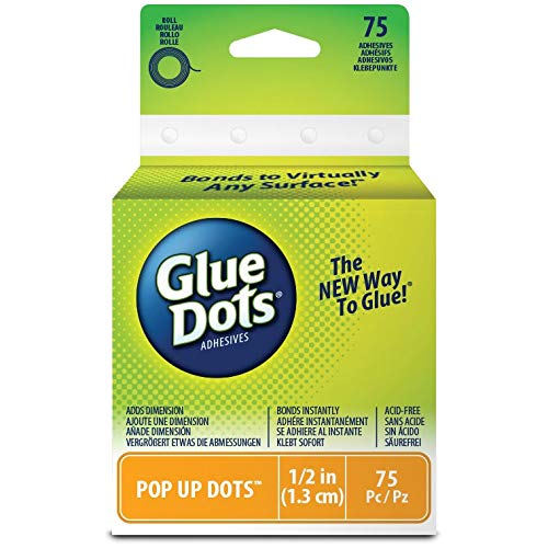 Product Cover Glue Dots Pop Up Adhesive Dot Roll, Contains 75 (.5 Inch) Diameter Adhesive Dots (12296)