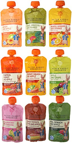 Product Cover Peter Rabbit Organics Peter Rabbit Organics 100% Pure Baby Food 10 Flavor Variety(Pack of 10)