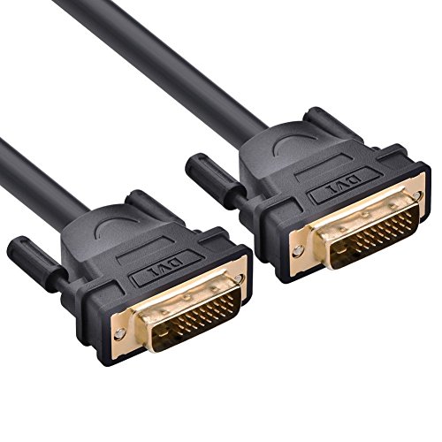 Product Cover Ugreen DVI-D 24 1 Dual Link Male to Male Digital Video Cable Gold Plated with Ferrite Core Support 2560x1600 for Gaming DVD Laptop HDTV and Projector 3ft 1m 15ft
