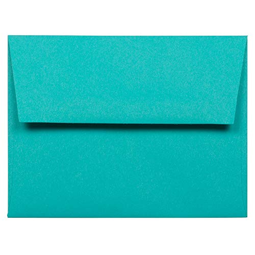 Product Cover JAM PAPER A2 Colored Invitation Envelopes - 4 3/8 x 5 3/4 - Sea Blue Recycled - 50/Pack