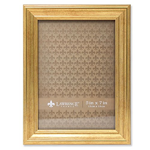 Product Cover Lawrence Frames Sutter Burnished Picture Frame, 5 by 7-Inch, Gold