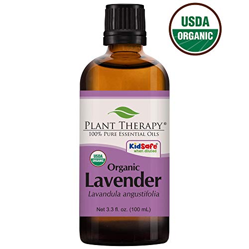 Product Cover Plant Therapy Lavender Organic Essential Oil 100% Pure, USDA Certified Organic, Undiluted, Natural Aromatherapy, Therapeutic Grade 100 mL (3.3 oz)