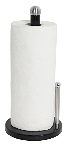Product Cover Home Basics Enamel Coated Steel Paper Towel Holder (Black)