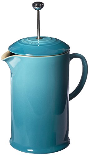 Product Cover Le Creuset Stoneware 27-Ounce French Press, Caribbean