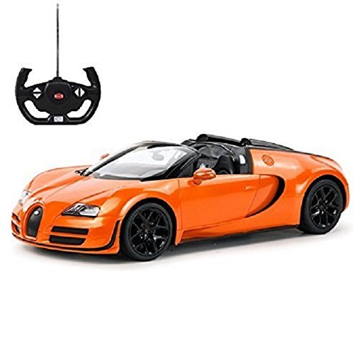 Product Cover Radio Remote Control 1/14 Bugatti Veyron 16.4 Grand Sport Vitesse Licensed RC Model Car (Orange)