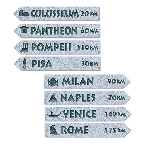 Product Cover Beistle 54244 Italian Street Sign Cutouts, 3-3/4 by 23-3/4-Inch, Multicolor