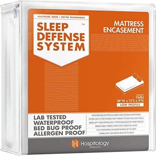 Product Cover HOSPITOLOGY PRODUCTS Sleep Defense System - Zippered Mattress Encasement - Twin - Hypoallergenic - Waterproof - Bed Bug & Dust Mite Proof - Stretchable - Low Profile 9