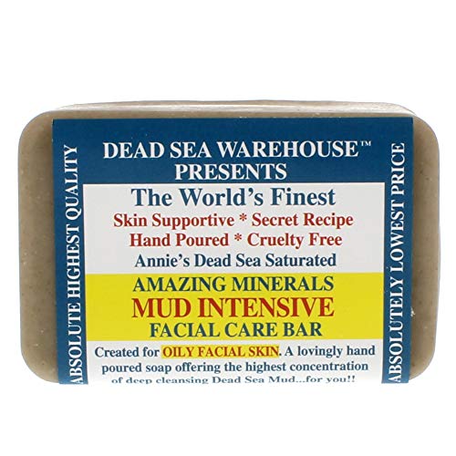 Product Cover Dead Sea Warehouse - Amazing Minerals Mud Intensive Facial Care Bar, Hand Poured with the Highest Concentration of Deep Cleansing Dead Sea Mud (5.2 Ounces)