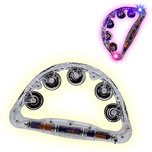 Product Cover Clear LED Light up Musical Flashing Tambourine