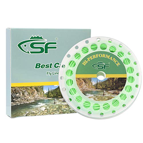 Product Cover SF Weight Forward Floating Fly Fishing Line Welded Loop Spring Green 100FT WF5F