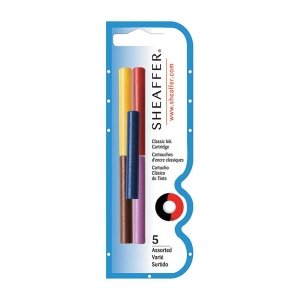 Product Cover Sheaffer Refills Multicolor 5 Pack Fountain Pen Cartridge - SH-96400