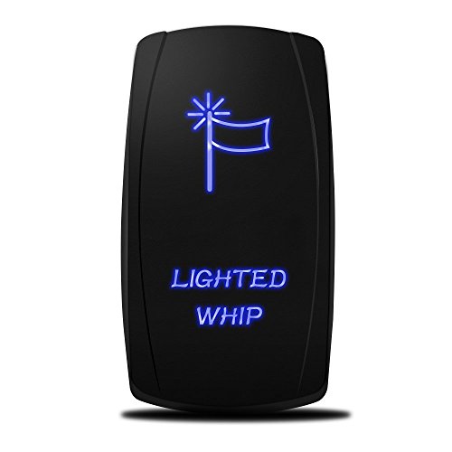 Product Cover MicTuning MIC-LSW1 5Pin Laser Whip Rocker Switch On-Off LED Light 20A 12V, Blue