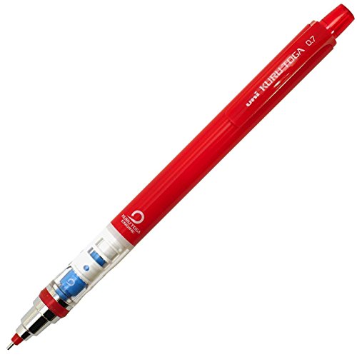 Product Cover Uni Mechanical Pencil Kurutoga Standard 0.7mm, Red Body with Red Color Lead (M7450C1P.15)