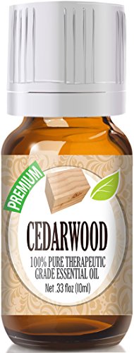 Product Cover Healing Solutions Cedarwood Essential Oil - 100% Pure Therapeutic Grade Cedarwood Oil - 10ml/0.33 Fl Oz