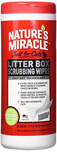 Product Cover Nature's Miracle Just for Cats Litter Box Scrubbing Wipes, 30 Count (NM-5574)