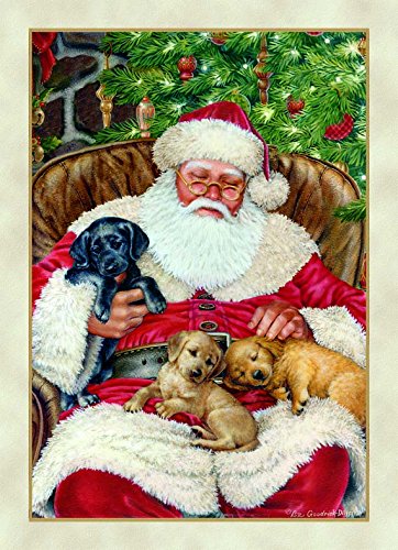 Product Cover Performing Arts Full Color Inside Santa and Puppies Stationery Paper, 52593-18