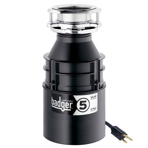 Product Cover InSinkErator Garbage Disposal with Cord, Badger 5, 1/2 HP Continuous Feed