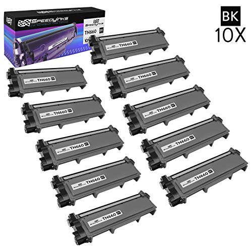 Product Cover Speedy Inks Compatible Toner Cartridge Replacement for Brother TN660 High-Yield (Black, 10-Pack)