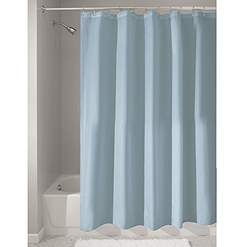 Product Cover iDesign Fabric Shower Curtain, Water-Repellent and Mold- and Mildew-Resistant Liner for Master, Guest, Kid's, College Dorm Bathroom, 72