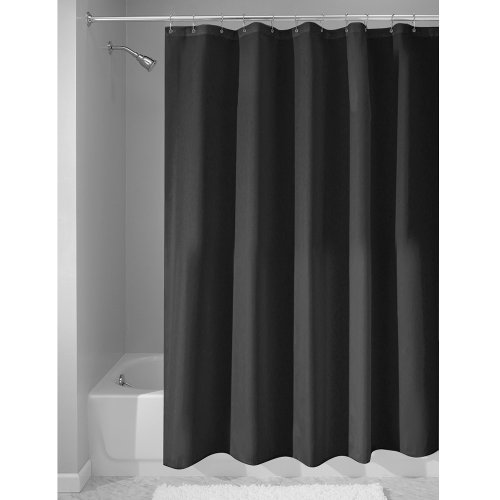 Product Cover iDesign Fabric Wide Shower Curtain, Water-Repellent and Mold- and Mildew-Resistant Liner for Master, Guest, Kid's, College Dorm Bathroom, 72