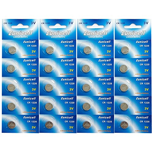Product Cover Eunicell CR1220 5012LC Lithium Blister Pack 3V 3 Volt Coin Cell Batteries (20 pcs)