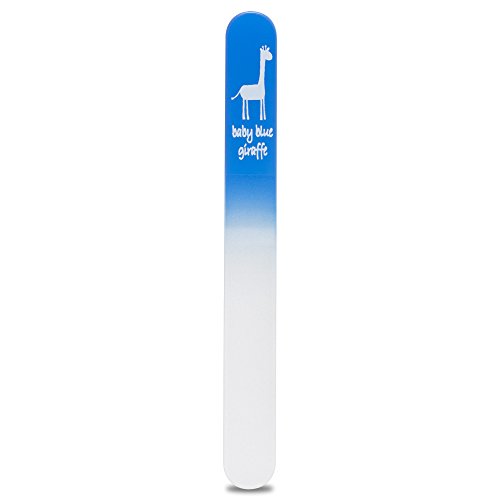 Product Cover Baby Nail File by baby blue giraffe (Blue) The Original Glass Baby Nail File - 100% Manufactured in Europe