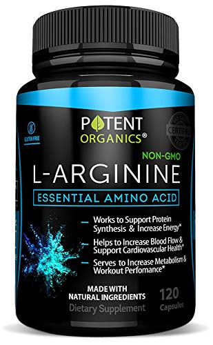 Product Cover L-Arginine Essential Amino Acid 120 Vegetarian Capsules - For Muscle, Heart and Energy!